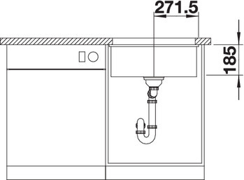 Кухонная мойка Blanco Subline 500-U 523734 бежевая купить,397078