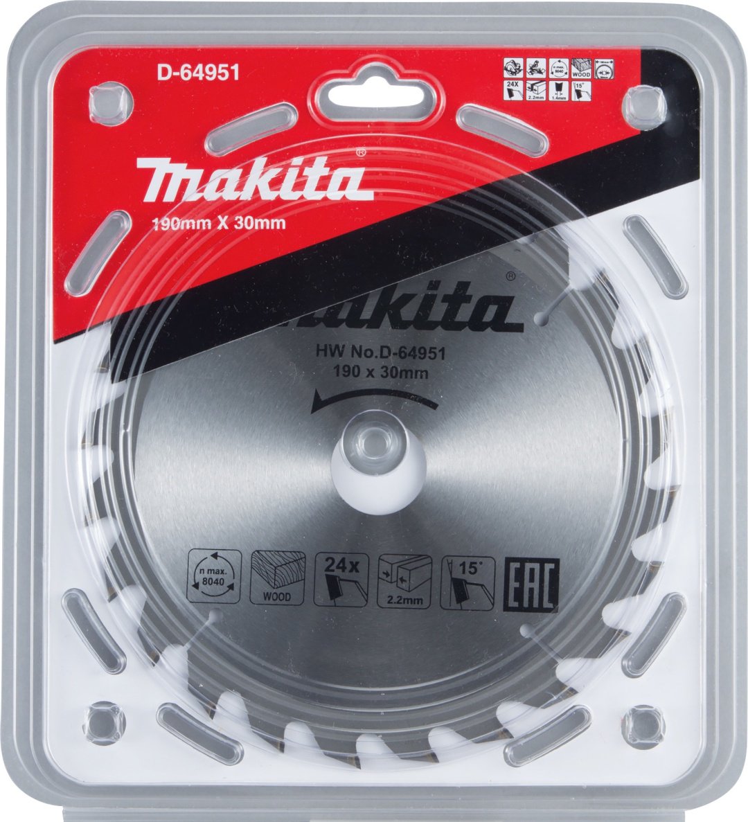 Пильный диск Makita D-64951 190x30 мм, 24Т купить,0