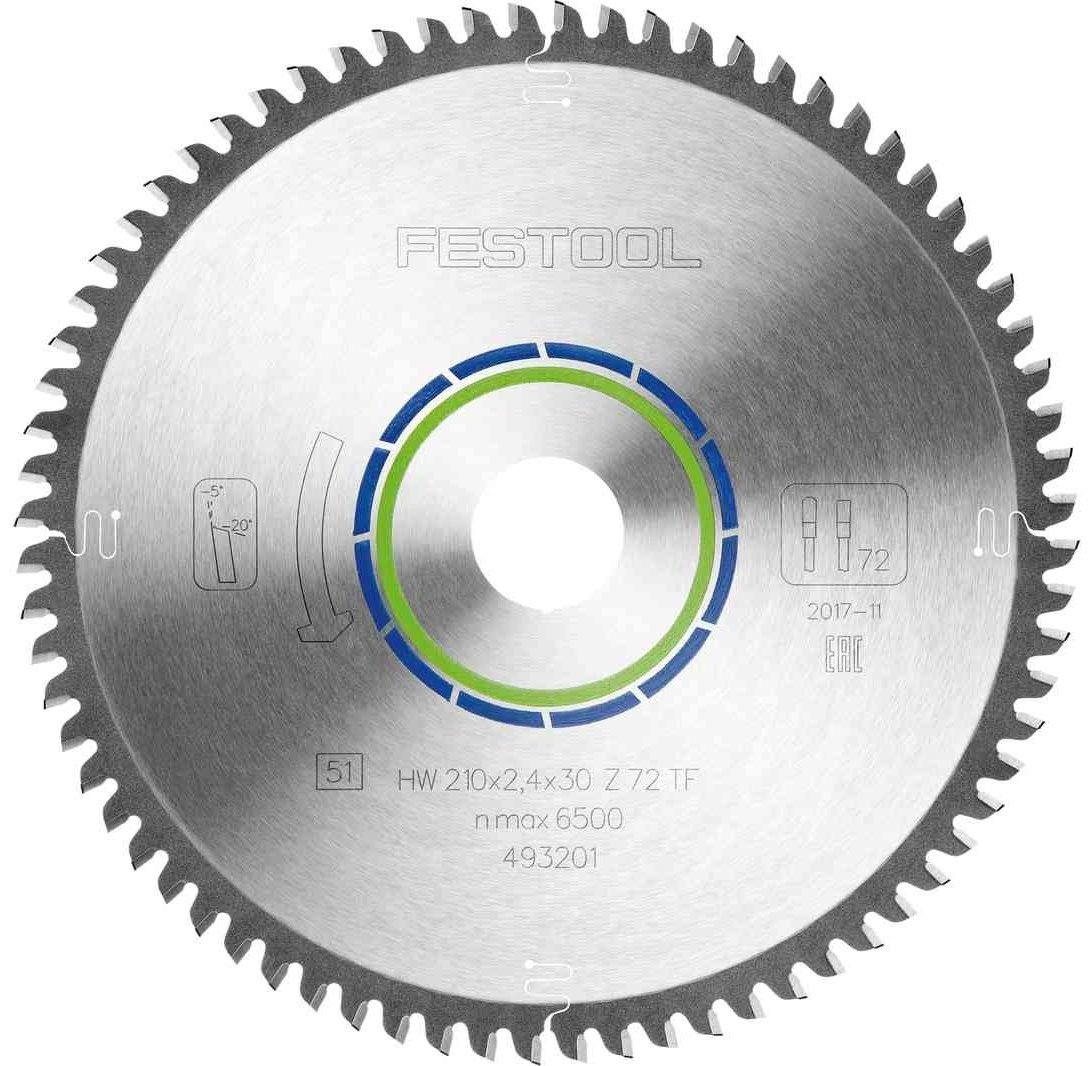 Пильный диск Festool 493201 HW 210X2,4X30 TF72 210x30 мм