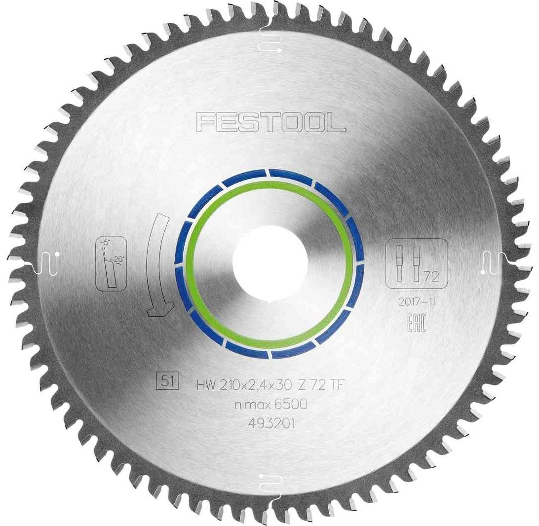 Пильный диск Festool 493201 HW 210X2,4X30 TF72 210x30 мм