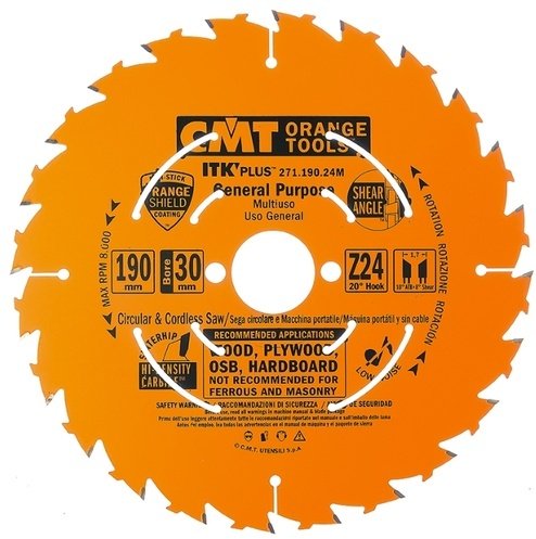 Пильный диск CMT 271.190.24M 190х30 мм