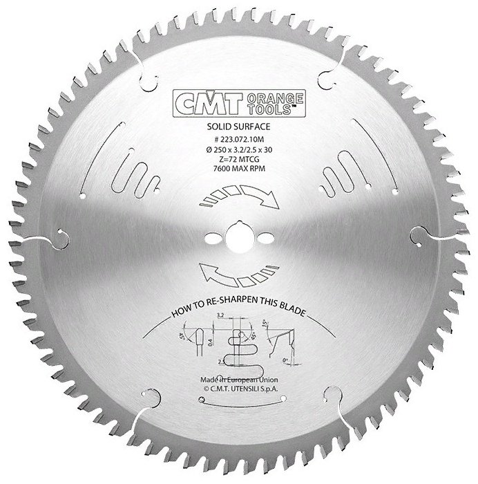 Пильный диск CMT 223.072.10M 250x30 мм