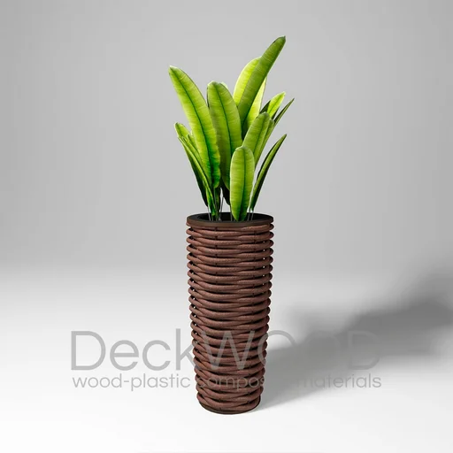 Вазон плетеный DeckWood 81х44см 20л коричневый