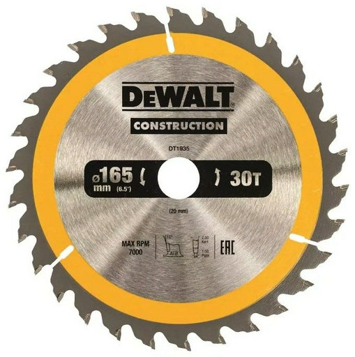 Пильный диск DeWALT DT1935-QZ 165x20 мм, 30Т