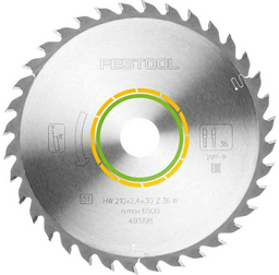 Пильный диск Festool 493198 HW 210X2,4X30 W36 210x30 мм