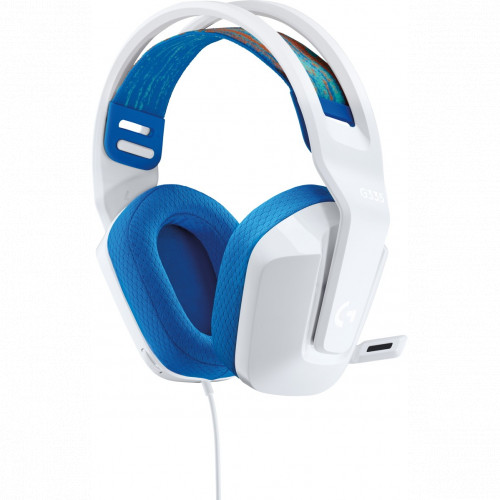 Наушники Logitech G335 981-001018 бело-голубые купить,44990