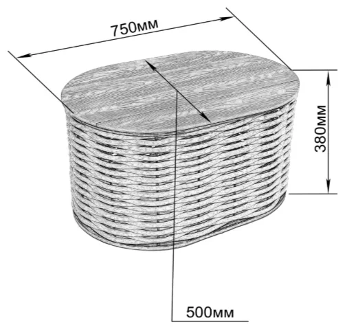 Столешница DeckWood Basis 75х50см коричневый купить,NaN