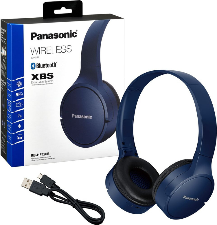 Наушники Panasonic RB-HF420BGE-A Blue купить,NaN
