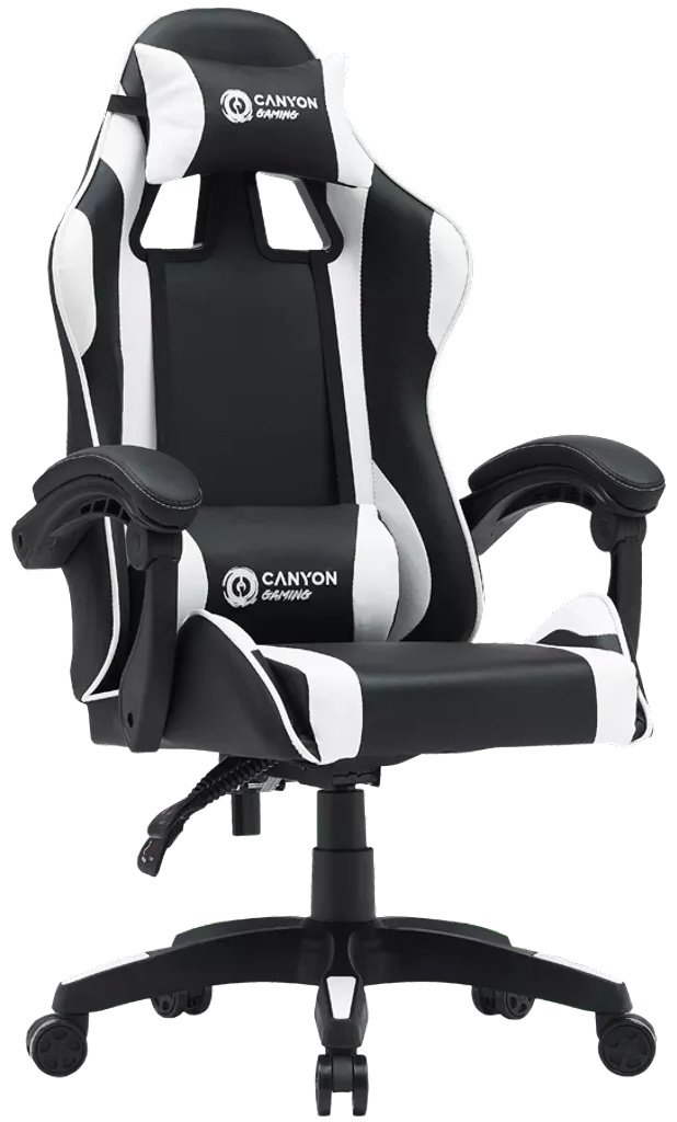 Игровое кресло Canyon CNE-SGCH2W, черный, белый