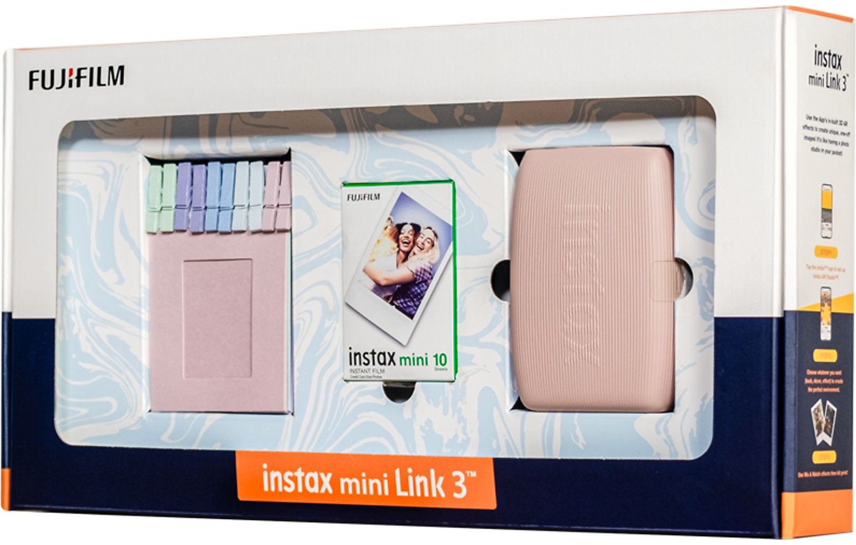 Компактный фотопринтер Fujifilm INSTAX MINI LINK 3 BUNDLE розовый
