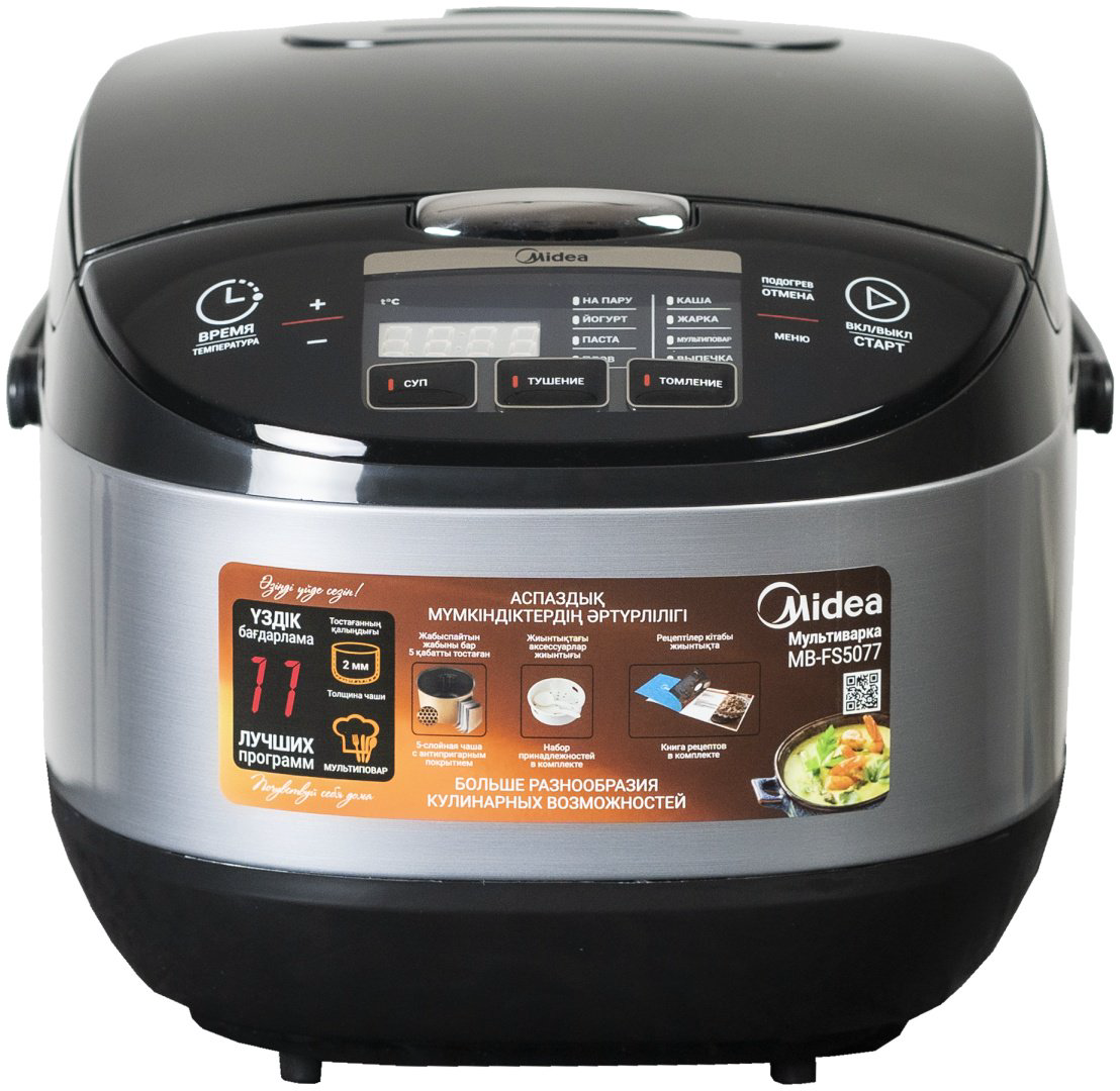 Мультиварка Midea MB-FS5077 черный, стальной купить,39990