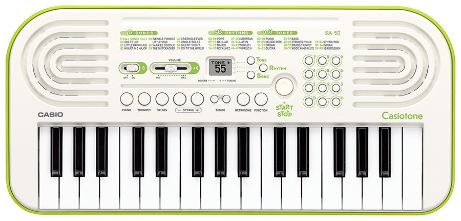 Синтезатор CASIO Casiotone SA-50H7 Mini белый