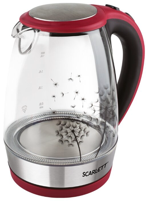 Электрочайник Scarlett SC-EK27G49 красный купить,NaN