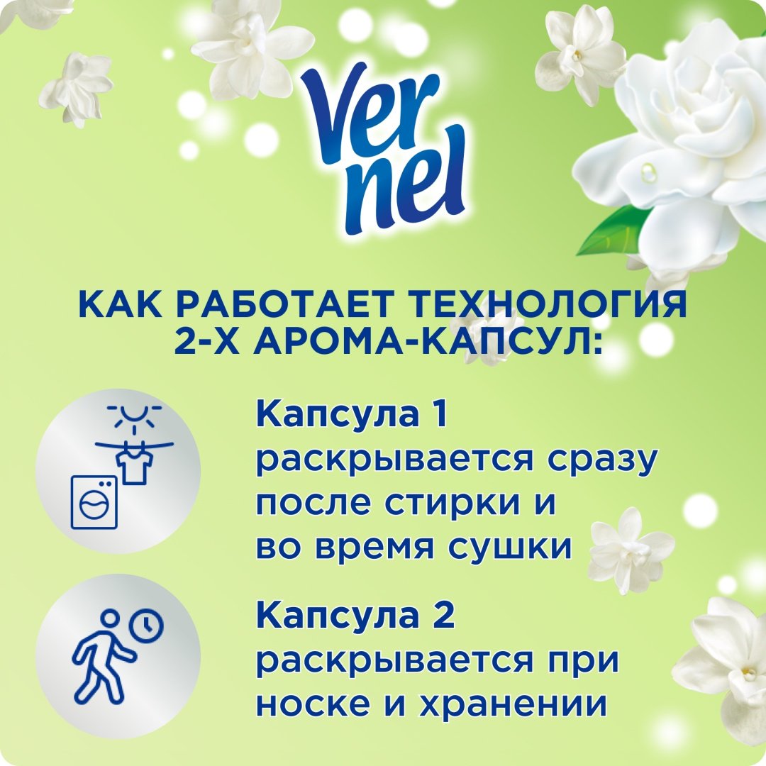 Vernel кондиционер Свежесть Жасмина 1440 мл