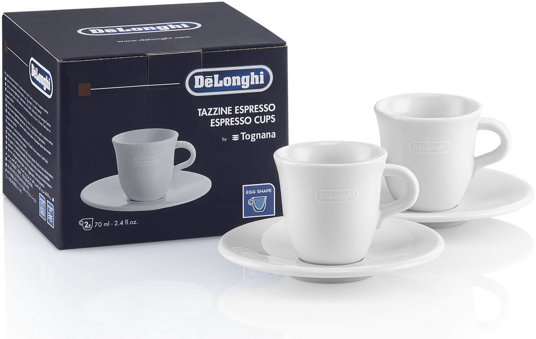 Кофейная пара Delonghi , 33 мл, фарфор, 1 шт. купить,7990
