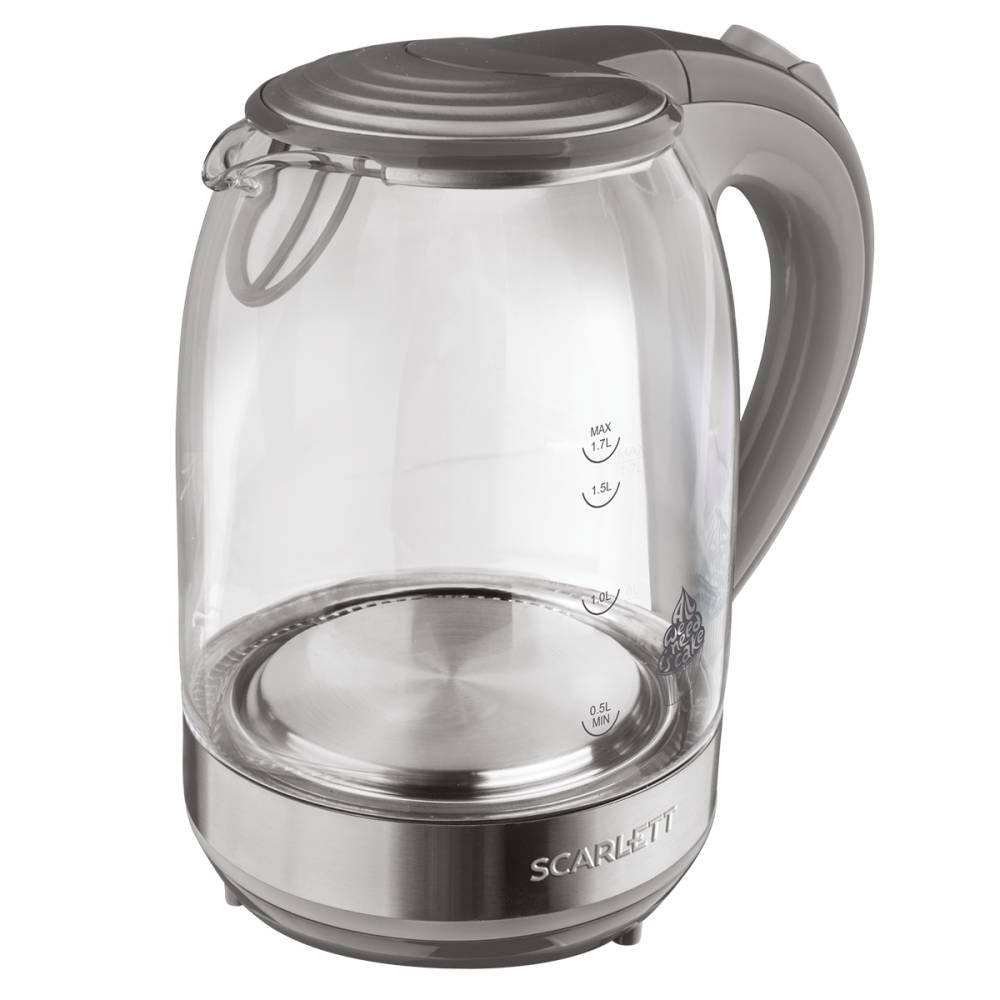 Электрочайник Scarlett SC-EK27G64 1.7л серебристый купить,NaN