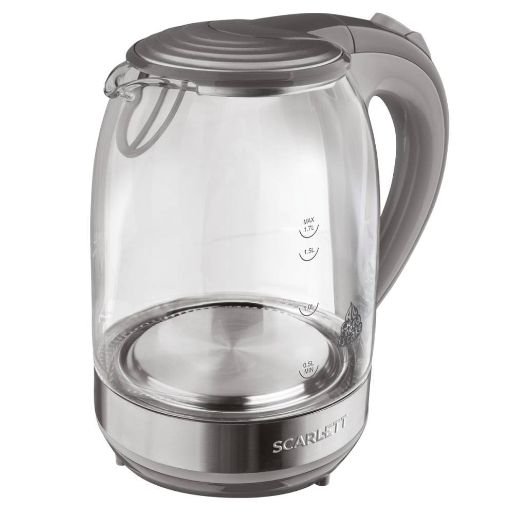 Электрочайник Scarlett SC-EK27G64 1.7л серебристый купить,NaN