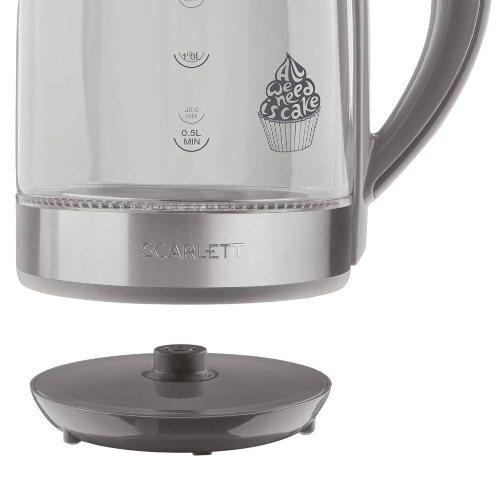Электрочайник Scarlett SC-EK27G64 1.7л серебристый купить,NaN