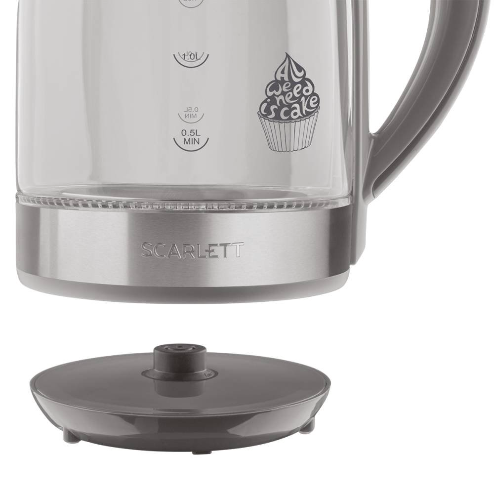 Электрочайник Scarlett SC-EK27G64 1.7л серебристый купить,NaN
