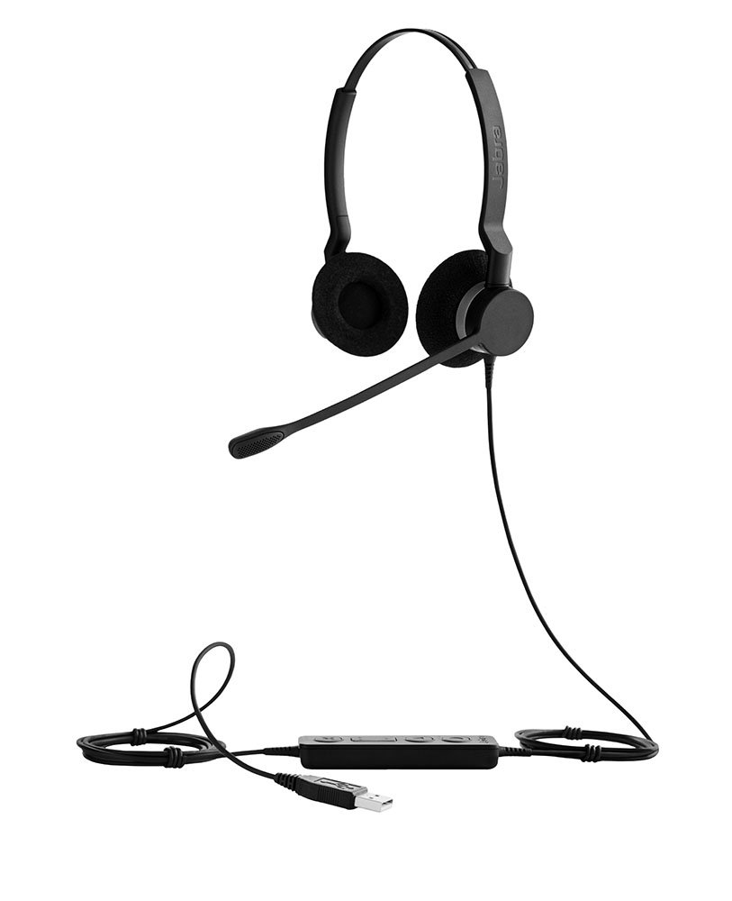 Наушники Jabra Biz&nbsp;2300&nbsp;Duo USB черные купить,NaN