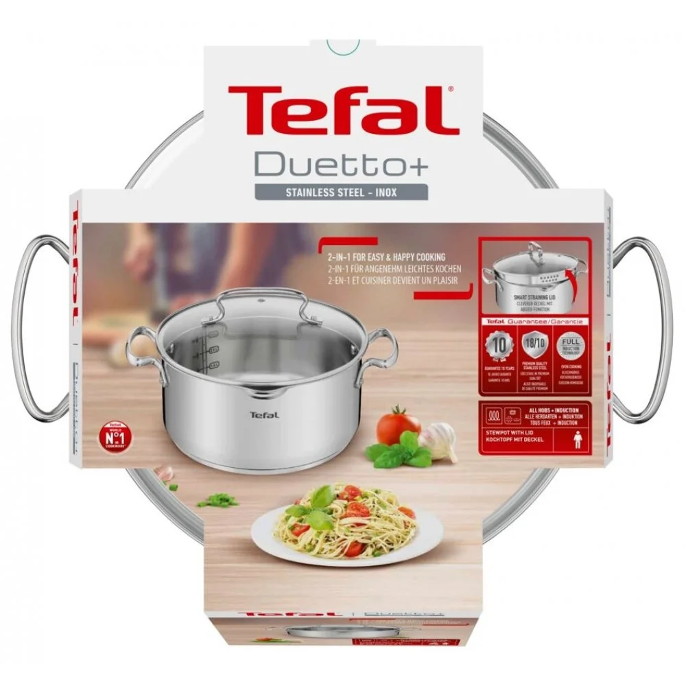 Кастрюля Tefal Duetto+ G7194656 4.7л 24 см купить,33990