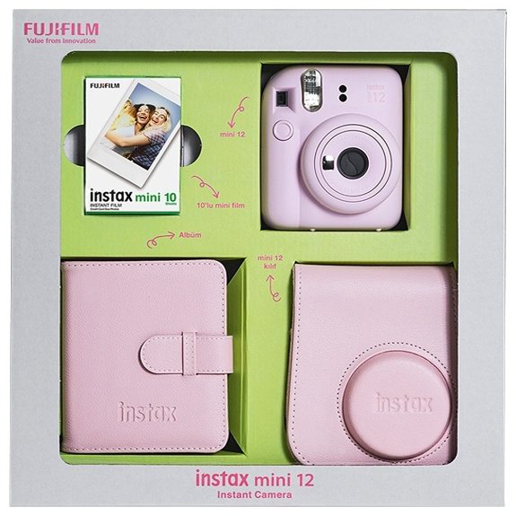 Фотокамера моментальной печати Fujifilm INSTAX MINI 12 розовый купить,NaN