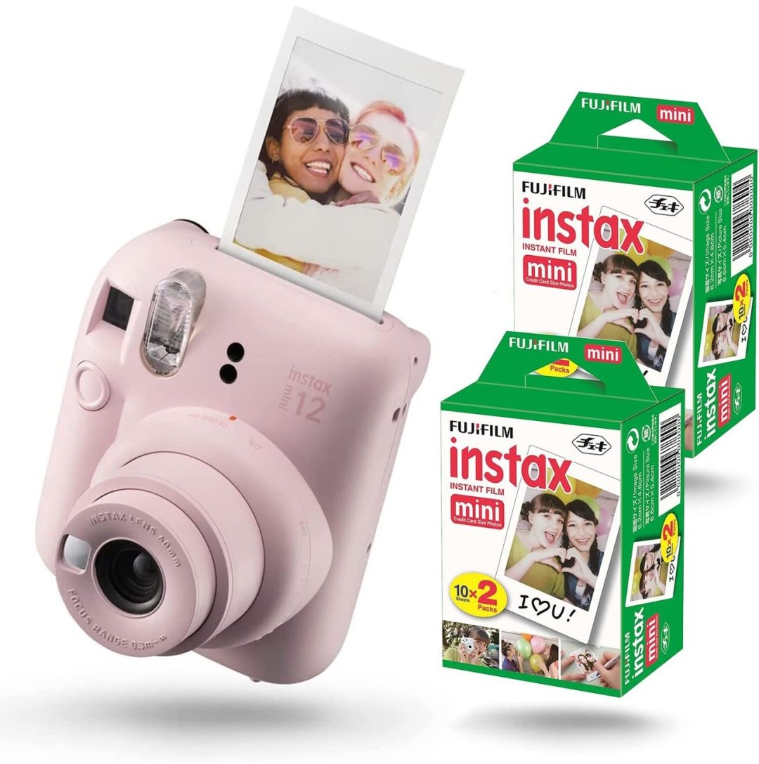 Фотокамера моментальной печати Fujifilm Instax MINI 12 + Instax Mini Instant Film 20 шт розовый