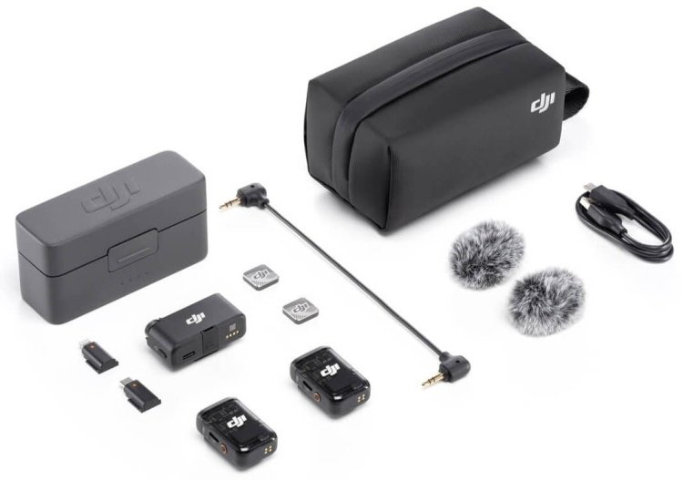 DJI Mic 2 (2RX + 1TX + Charging case) черный купить,NaN