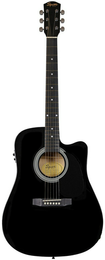 Гитара Squier SA-105CE Black