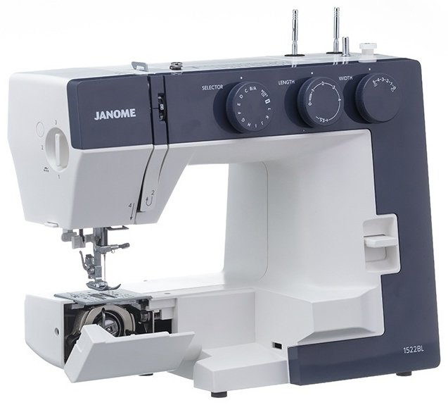 Швейная машина Janome 1522 BL белый, синий купить,NaN