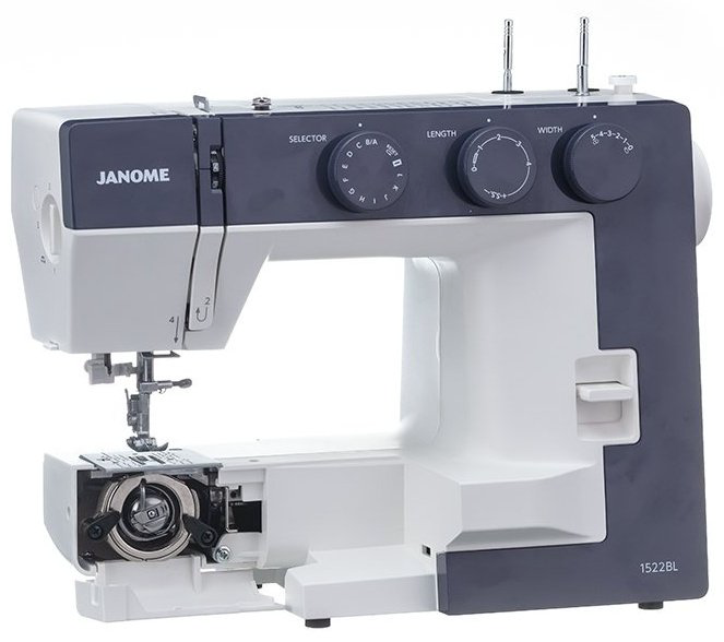 Швейная машина Janome 1522 BL белый, синий купить,NaN