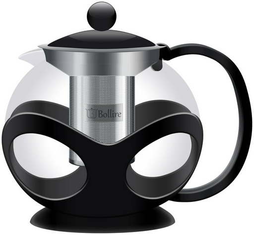 Чайник Bollire BR-3405 1.2 л, пластик, нержавеющая сталь