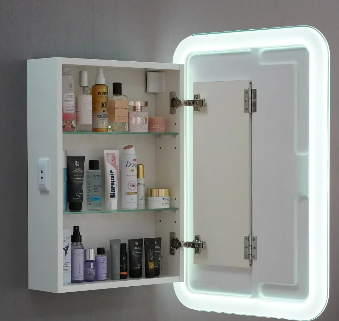 Шкаф зеркальный Alavann Cosmetic Light 60 80х60х15.1см белый