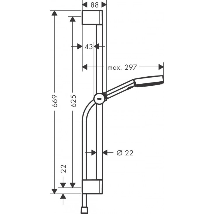 Душевой набор Hansgrohe HG24160000 Pulsify 105 3jet Relaxation хром купить,NaN