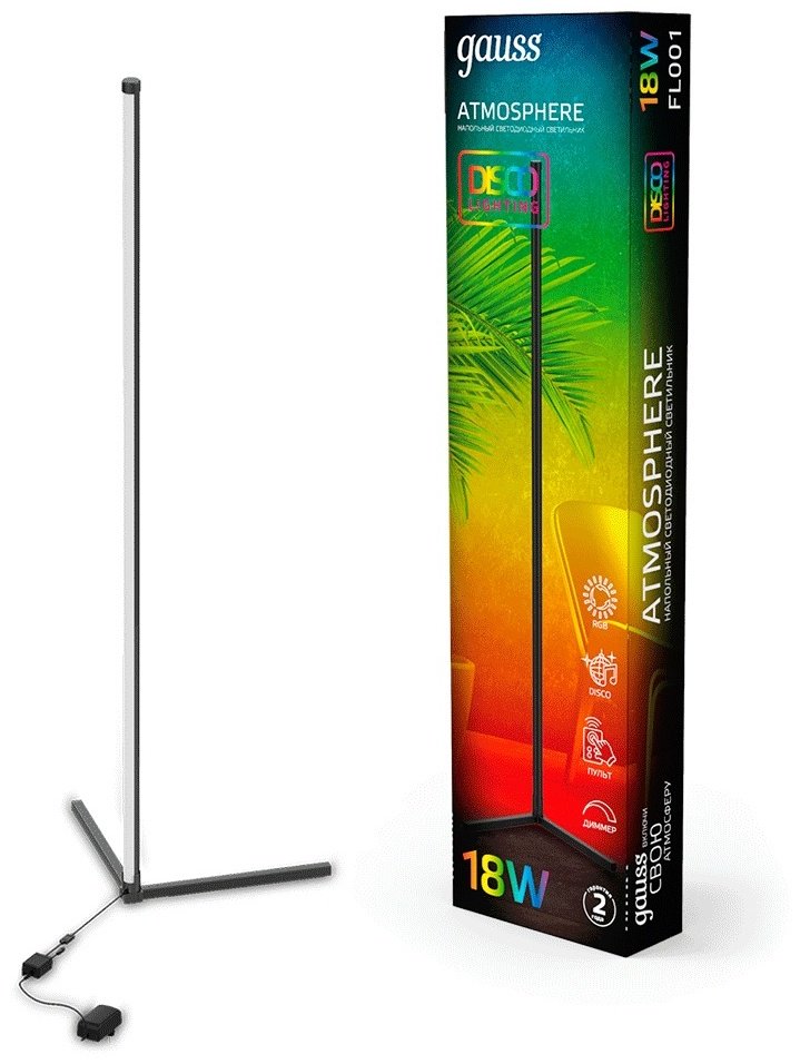 Gauss декоративный светильник ATMOSPHERE RGBW 18W 200-240V, пластик