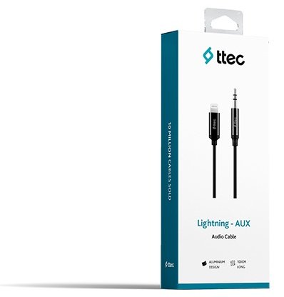 Кабель TTEC Lightning - 3.5 mm jack 1 м купить,0