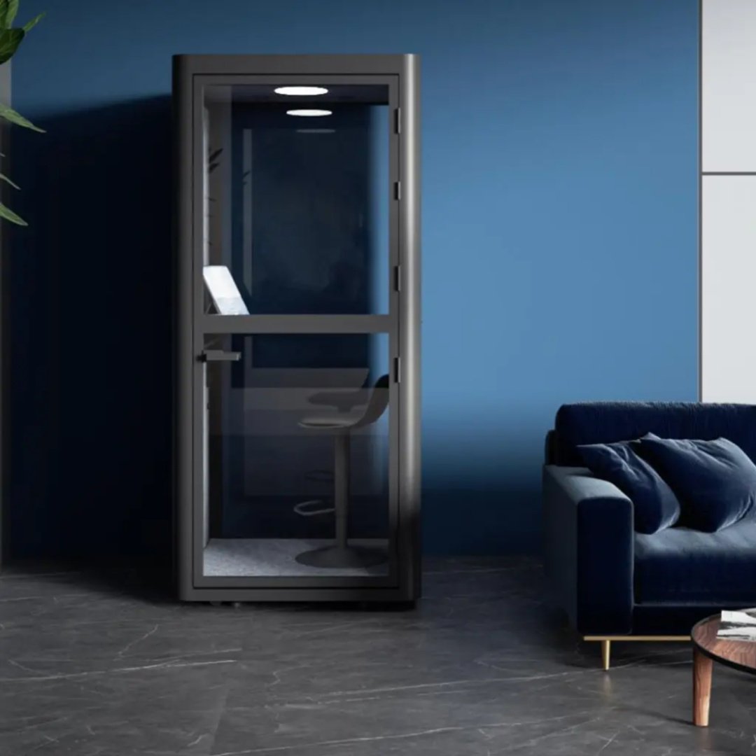 Переговорная кабина M1-B34, 220х116х116 см, черный - ForteMarket Переговорная кабина M1-B34, 220х116х116 см, черный купить,0