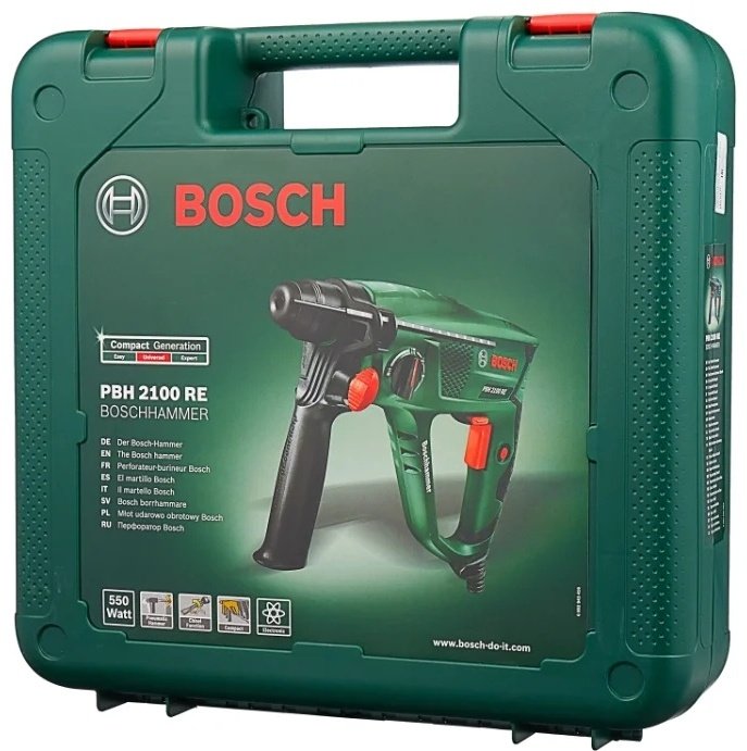 Перфоратор Bosch PBH 2100 RE Compact (06033A9320) 1.7 Дж, SDS-Plus - ForteMarket Перфоратор Bosch PBH 2100 RE Compact (06033A9320) 1.7 Дж, SDS-Plus купить,0