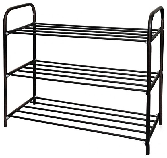 Этажерка для обуви Nika ЭТК3/Ч металл, 80x33x59 см, черный
