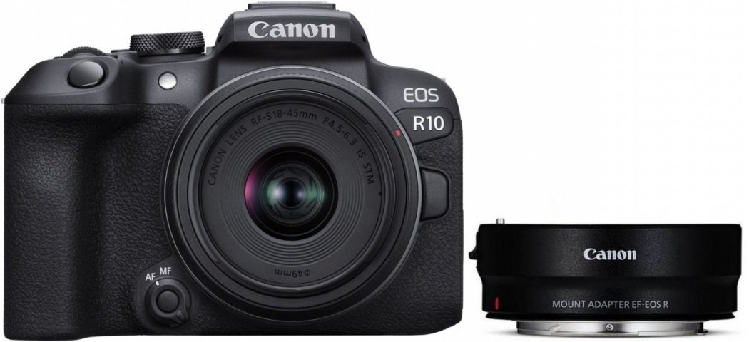 Фотокамера Canon EOS R10 Kit 18-45mm F4.5-6.3 IS STM + Mount Adapter EF-EOS R - ForteMarket Фотокамера Canon EOS R10 Kit 18-45mm F4.5-6.3 IS STM + Mount Adapter EF-EOS R купить,0