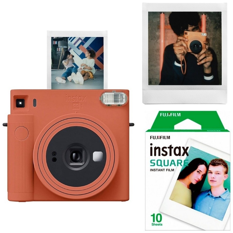 Фотокамера моментальной печати Fujifilm Instax Square SQ1 оранжевый + 10 shoot EX D