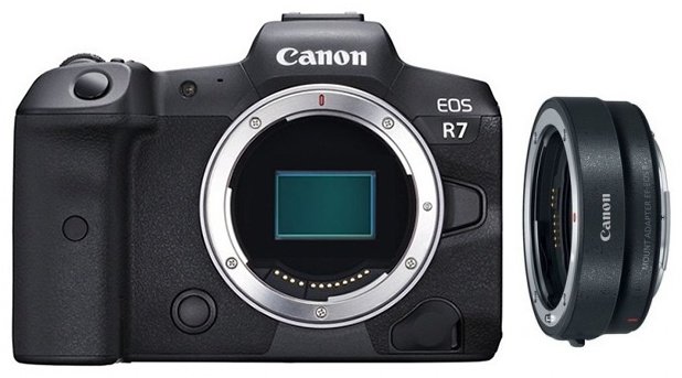 Фотокамера Canon EOS R7 Body черный + Mount Adapter EF-EOS R