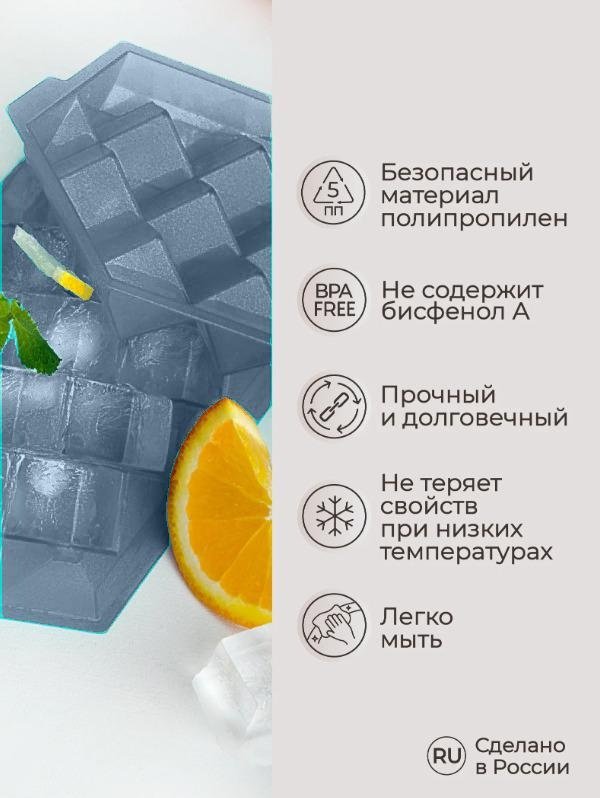Форма Phibo для льда 431225213, пластик, полипропилен купить,NaN