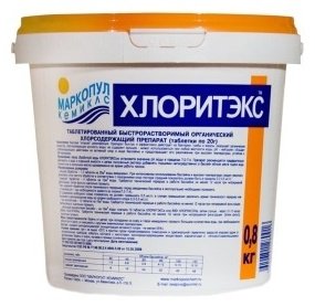 Химия для бассейна Маркопул Кемиклс ХЛОРИТЭКС таблетки 0.8 кг, купить,0
