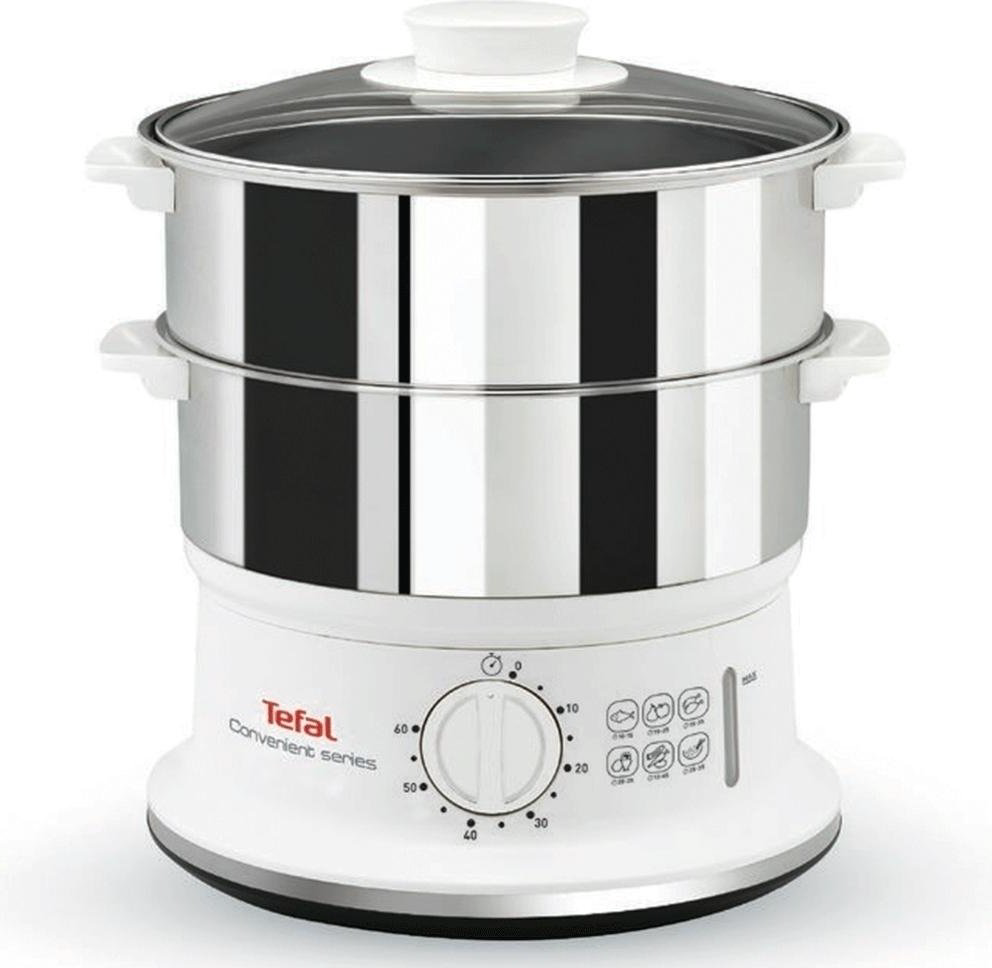 Пароварка Tefal VC 145130 6 л. белый, серебристый