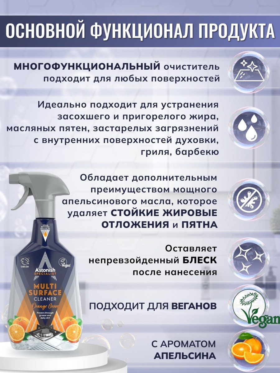 Спрей ASTONISH Апельсиновая роща 750 мл