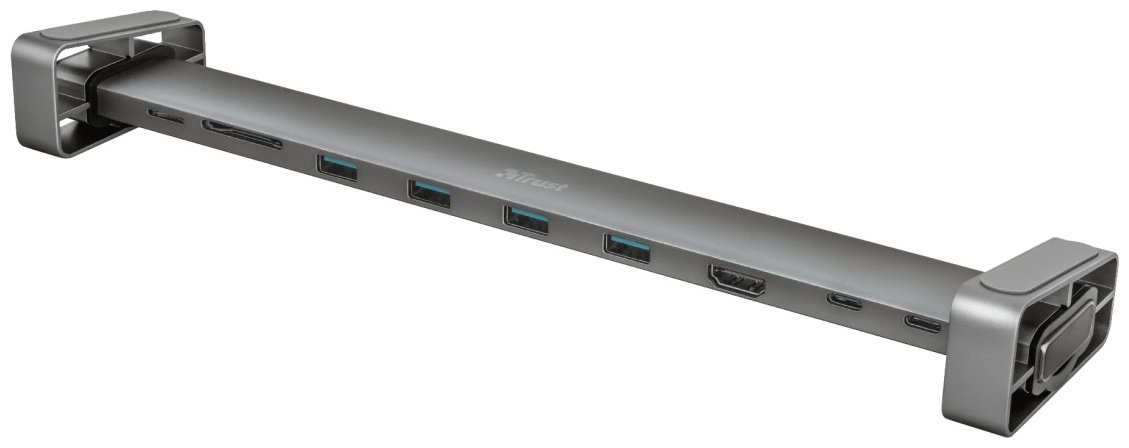 Док-станция Trust Dalyx Aluminium 10-in-1 USB-C Multi-port Dock 23417 серый