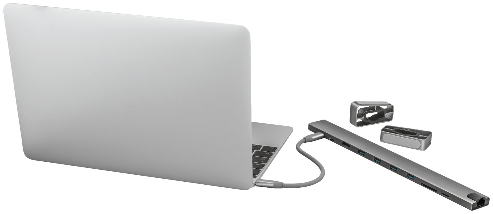 Док-станция Trust Dalyx Aluminium 10-in-1 USB-C Multi-port Dock 23417 серый