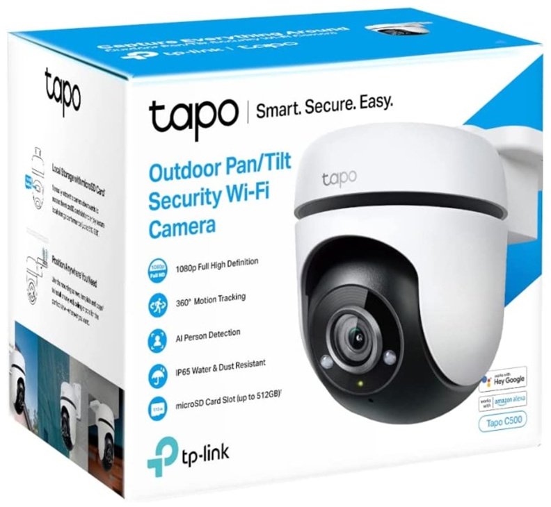 TP-LINK камера видеонаблюдения Tapo C500, 2 Мпикс расширение 1920x1080