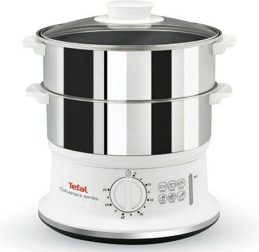 Пароварка Tefal VC 145130 6 л. белый, серебристый